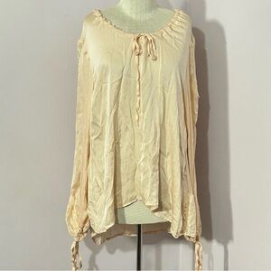 Unspoken Lace Silk Blouse XL NWT